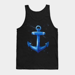 Watercolor Anchor Tank Top